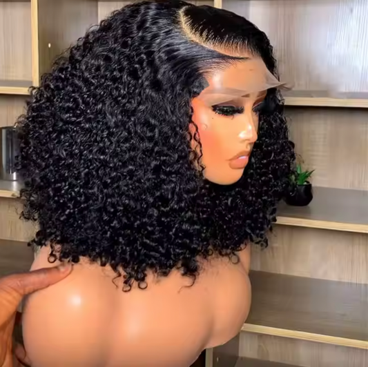 Water Wave Bob Wig | 13x6 HD Lace | 100% Black Human Hair | Lengths 16" - 12"