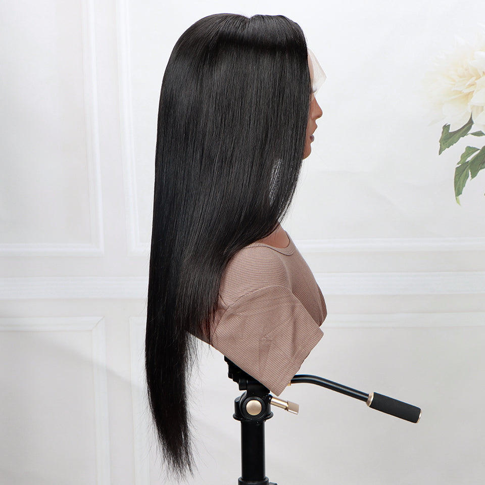 Straight Human Hair | 13x4 HD Lace Wig | Black | Lengths 32" - 18"