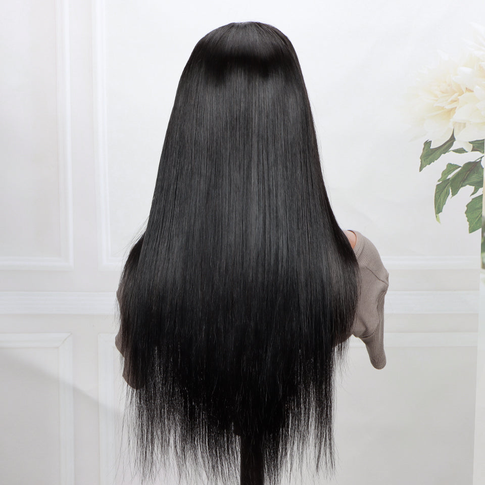 Straight Human Hair | 13x4 HD Lace Wig | Black | Lengths 32" - 18"