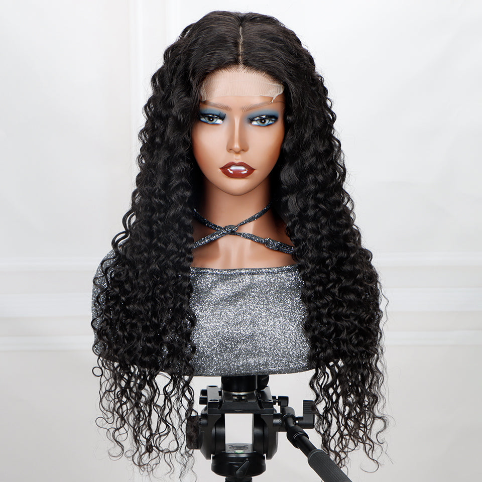 Water Wave Wig | 13x4 HD Lace | Black Human Hair (Lengths 32"-16")