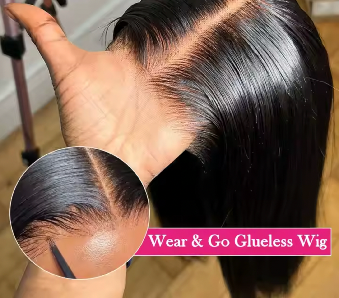 Glueless Straight Wig | 13x6 HD Lace | 100% Black Human Hair (Lengths: 32"-14")