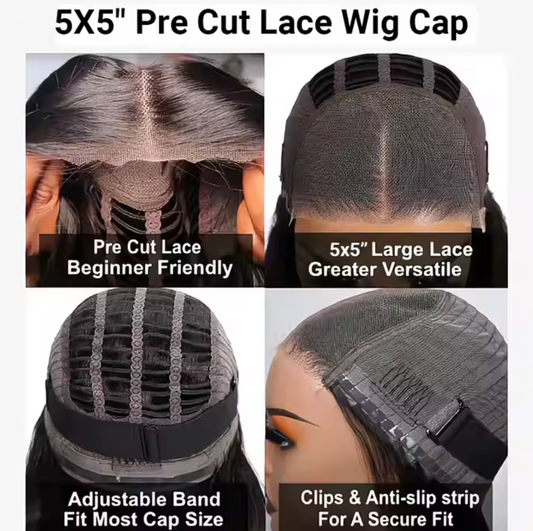 Glueless Water Wave Bob Wig | 13x6 HD Lace | 100% Black Human Hair | Lengths 16" - 12"