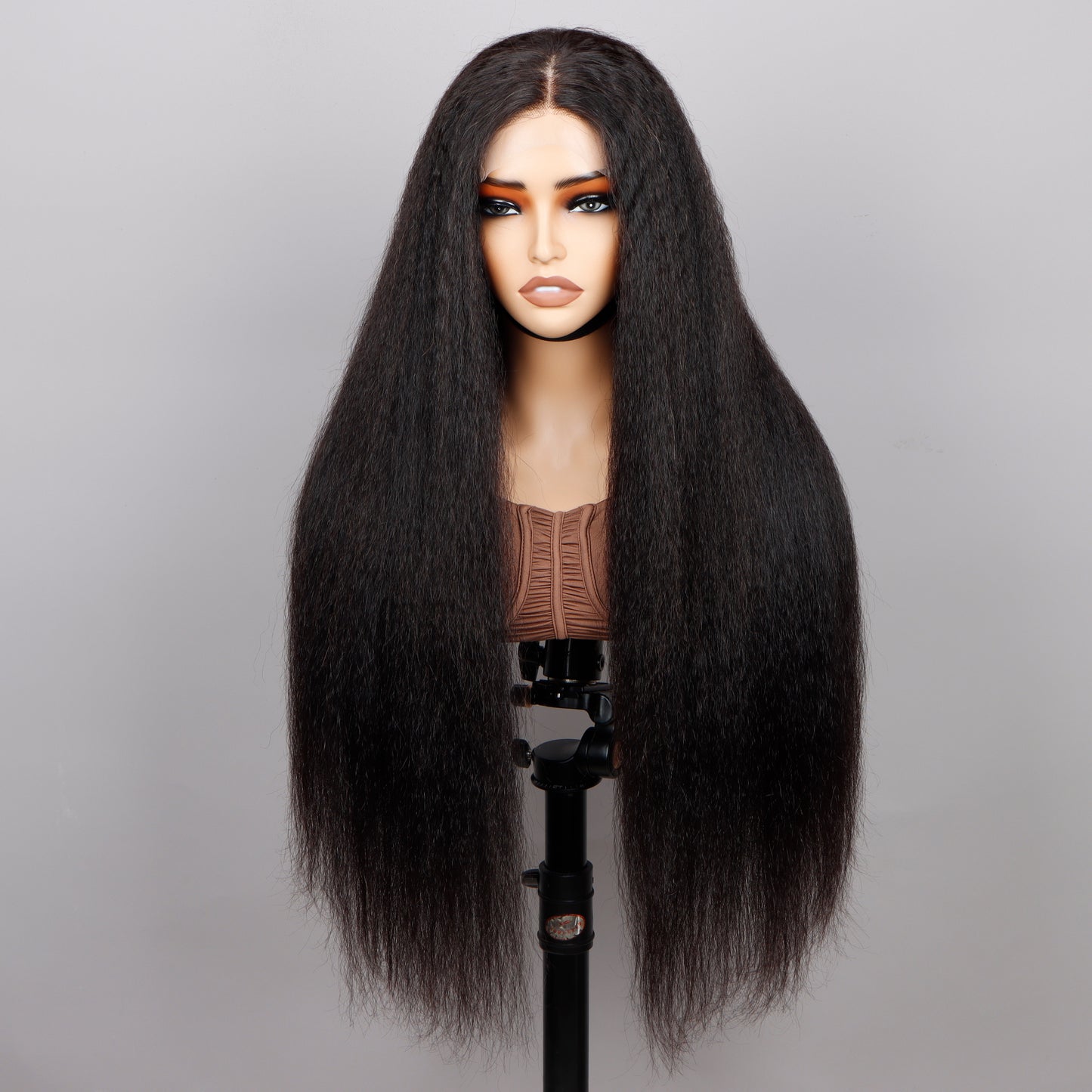 Glueless Kinky Straight Wig | 13x6 HD Lace |100% Black Human Hair | Lengths 32"-12"