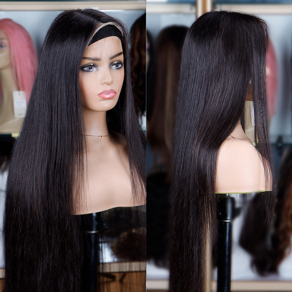Straight Human Hair | 13x4 HD Lace Wig | Black | Lengths 32" - 18"