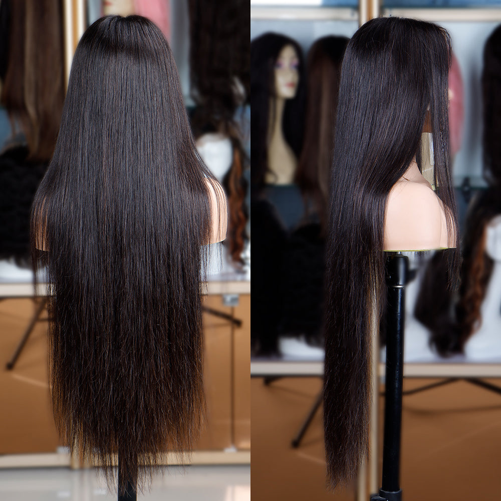 Straight Human Hair | 13x4 HD Lace Wig | Black | Lengths 32" - 18"