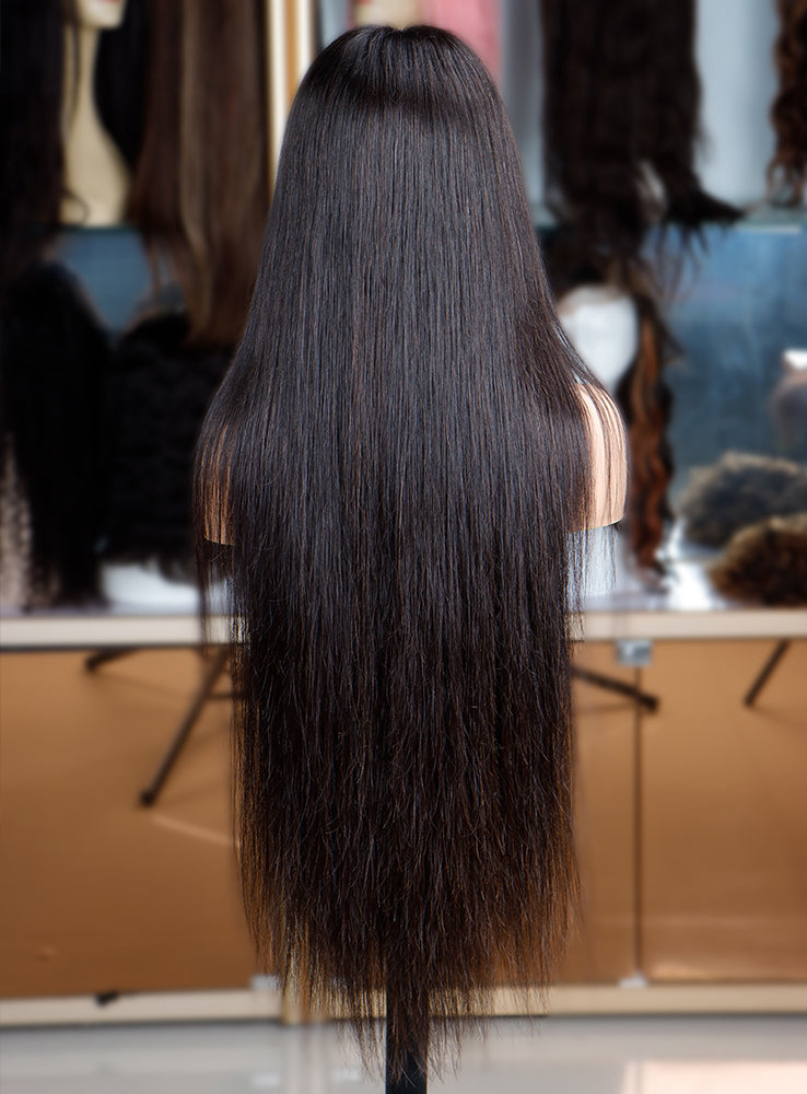Straight Human Hair | 13x4 HD Lace Wig | Black | Lengths 32" - 18"