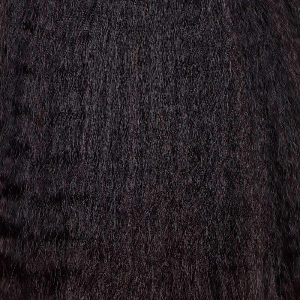 Glueless Kinky Straight Wig | 13x6 HD Lace |100% Black Human Hair | Lengths 32"-12"