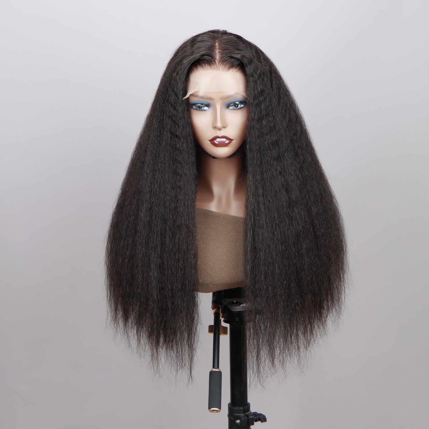 Glueless Kinky Straight Wig | 13x6 HD Lace |100% Black Human Hair | Lengths 32"-12"
