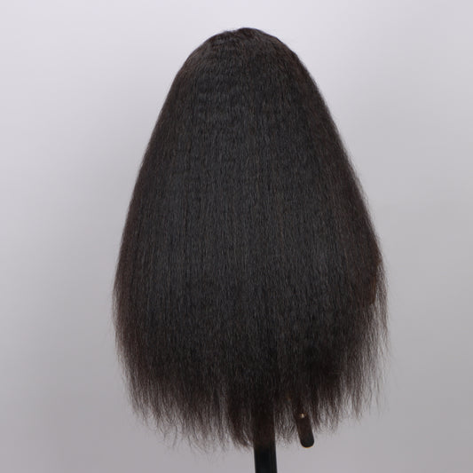 Kinky Straight Wig | 13x6 HD Lace |100% Black Human Hair | Lengths 32"-12"