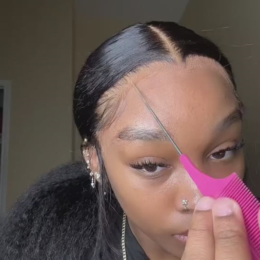 Glueless Kinky Straight Wig | 13x6 HD Lace |100% Black Human Hair | Lengths 32"-12"